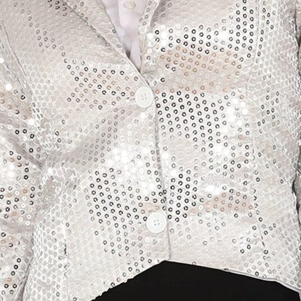 Zilveren Blazer Dames Pailletten van Fiestas Guirca koop je bij Partywinkel