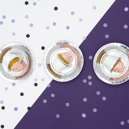 Zilveren Borden 23cm 6st van Partydeco koop je bij Partywinkel