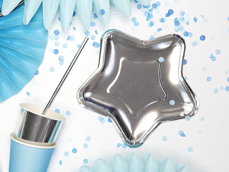 Zilveren Bordjes 18cm 6st van Partydeco koop je bij Partywinkel