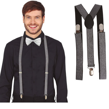 Zilveren Bretels Glitter van Fiestas Guirca koop je bij Partywinkel