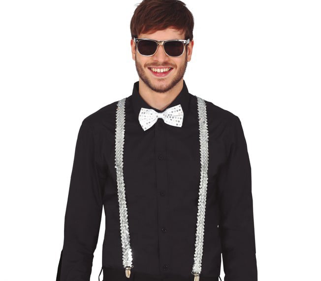 Zilveren Bretels Paillet van Fiestas Guirca koop je bij Partywinkel