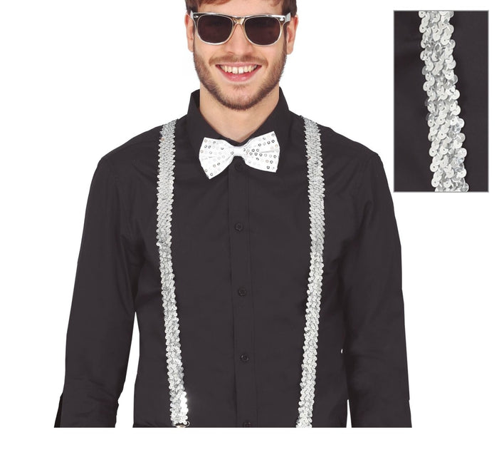 Zilveren Bretels Paillet van Fiestas Guirca koop je bij Partywinkel