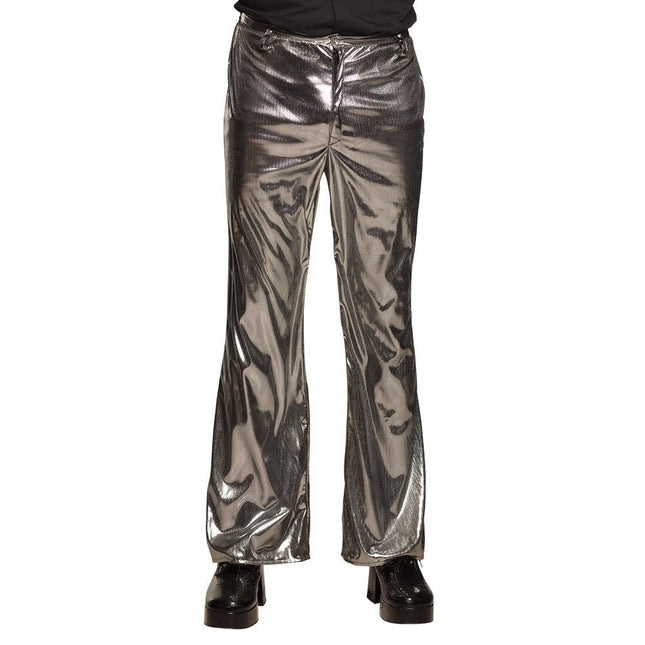 Zilveren Disco Broek M/L van Boland koop je bij Partywinkel