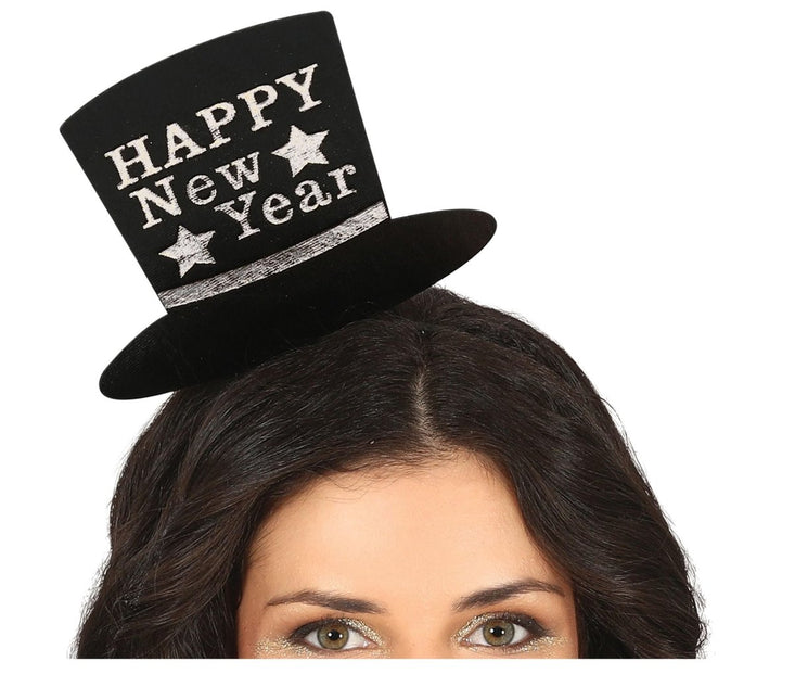 Zilveren Happy New Year Haarband van Fiestas Guirca koop je bij Partywinkel