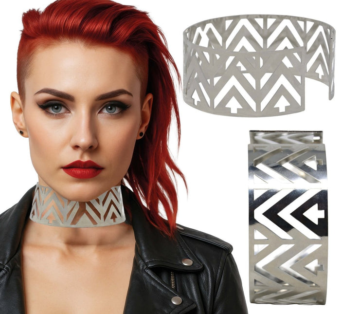 Zilveren Ketting Print van Fiestas Guirca koop je bij Partywinkel