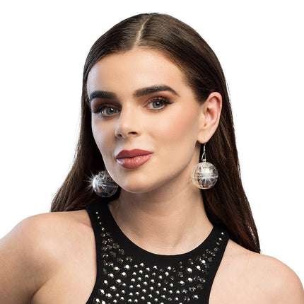 Zilveren Oorbellen Discoballen Led van Boland koop je bij Partywinkel