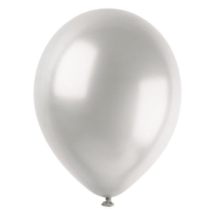 Zilveren Parelballonnen 30cm 50st van Unique koop je bij Partywinkel