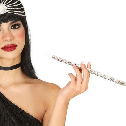 Zilveren Sigarettenhouder 30cm van Fiestas Guirca koop je bij Partywinkel