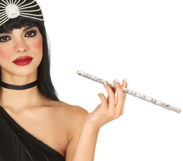 Zilveren Sigarettenhouder 30cm van Fiestas Guirca koop je bij Partywinkel