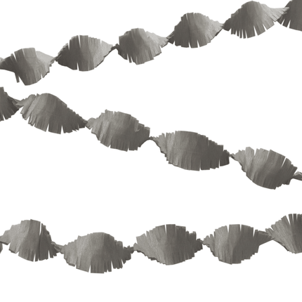 Zilveren Slingers Crepe 6m van WeFiesta koop je bij Partywinkel