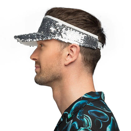 Zilveren Zonneklep Pailletten van Boland koop je bij Partywinkel