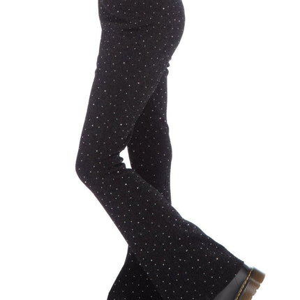 Zwart Broek Glitter Flared van Wilbers & Wilbers koop je bij Partywinkel