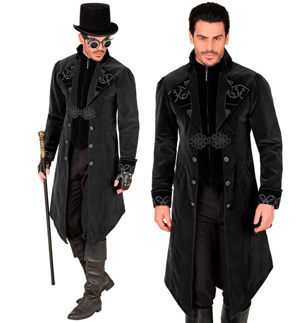Zwart Fluwelen Gothic Jas Heren van Widmann koop je bij Partywinkel
