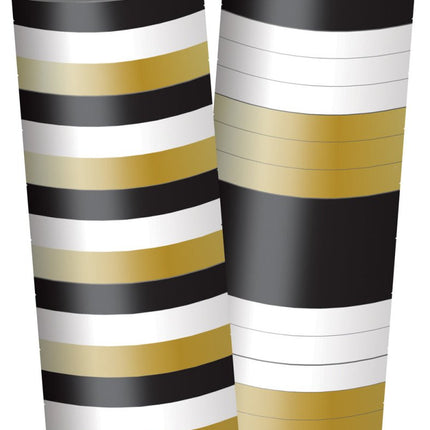 Zwart Gouden Serpentine 4m 2st van Folat koop je bij Partywinkel