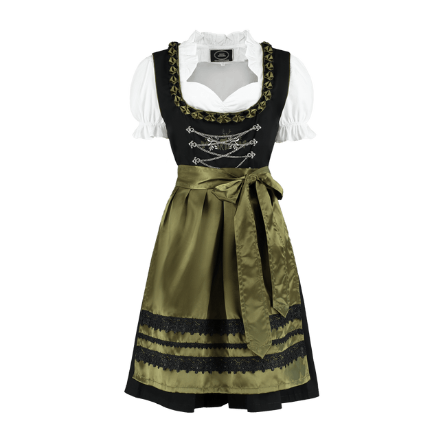 Zwart Groene Dirndl Jurk Oktoberfest Dames van Haus Huberts koop je bij Partywinkel