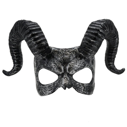 Zwart Oogmasker Hoorns van Widmann koop je bij Partywinkel
