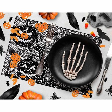 Zwart Oranje Halloween Tafelconfetti Vleermuizen van Fiestas Guirca koop je bij Partywinkel