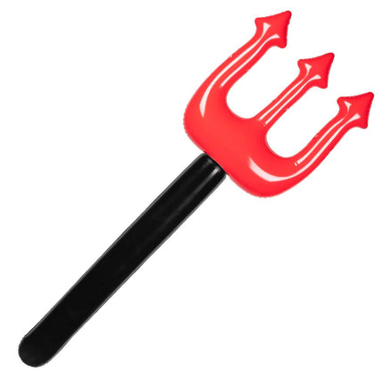 Zwart Rode Drietand Opblaasbaar 90cm van Boland koop je bij Partywinkel