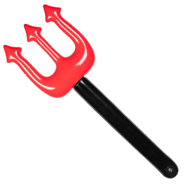 Zwart Rode Drietand Opblaasbaar 90cm van Boland koop je bij Partywinkel