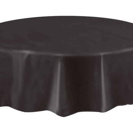 Zwart Tafelkleed Rond Compact 2,13m van Unique koop je bij Partywinkel