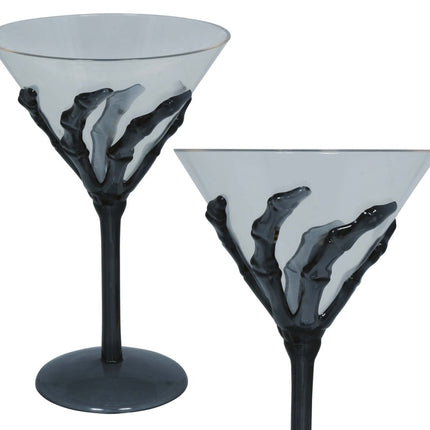 Zwart Wijnglas Hand 18cm van Fiestas Guirca koop je bij Partywinkel