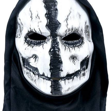 Zwart Witte Halloween Masker Schedel van Fiestas Guirca koop je bij Partywinkel