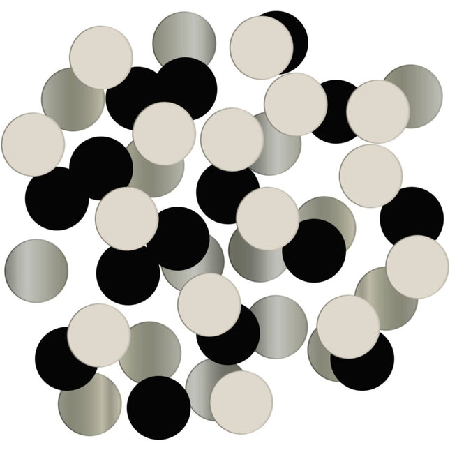 Zwart Zilveren Confetti Zwart 14gr van Folat koop je bij Partywinkel