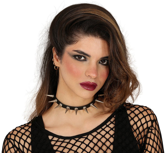 Zwart Zilveren Ketting Punk van Fiestas Guirca koop je bij Partywinkel