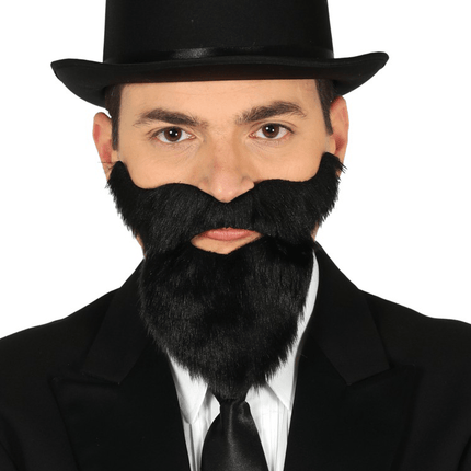 Zwarte Baard En Snor van Fiestas Guirca koop je bij Partywinkel