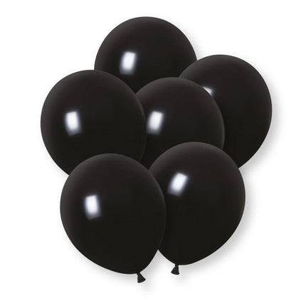 Zwarte Ballonnen 30cm 10st van Unique koop je bij Partywinkel