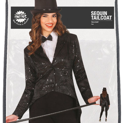 Zwarte Blazer Dames Pailletten van Fiestas Guirca koop je bij Partywinkel