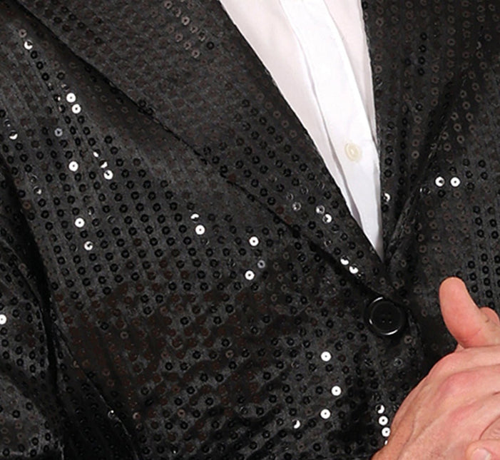 Zwarte Blazer Heren Pailletten van Fiestas Guirca koop je bij Partywinkel
