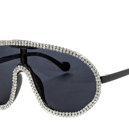 Zwarte Bril Xl Met Steentjes van Wilbers & Wilbers koop je bij Partywinkel