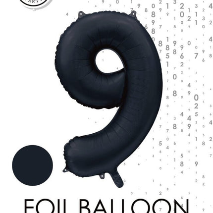 Zwarte Cijfer Ballon 9 Jaar Glans 86cm van WeFiesta koop je bij Partywinkel