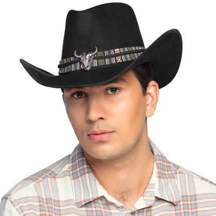 Zwarte Cowboy Hoed Luxe van Boland koop je bij Partywinkel