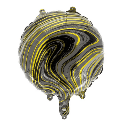 Zwarte Helium Ballon Goud Lijnen Leeg 45cm van VDV Benefit koop je bij Partywinkel