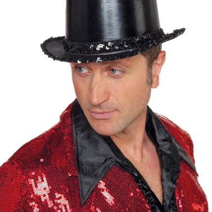 Zwarte Hoed Met Band van Wilbers & Wilbers koop je bij Partywinkel