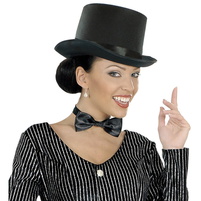 Zwarte Hoge Hoed Satijn van Widmann koop je bij Partywinkel