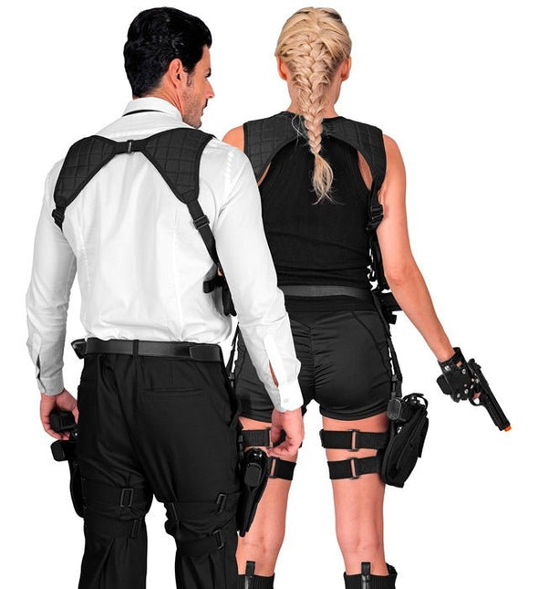 Zwarte Holster Rechterbeen van Widmann koop je bij Partywinkel