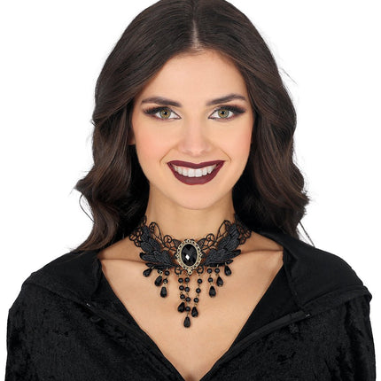 Zwarte Ketting Met Kralen van Fiestas Guirca koop je bij Partywinkel