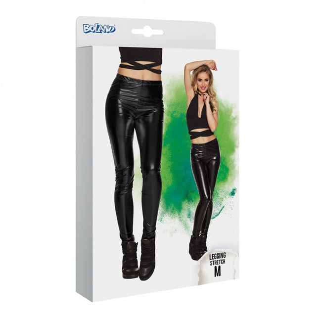 Zwarte Legging Metallic van Boland koop je bij Partywinkel