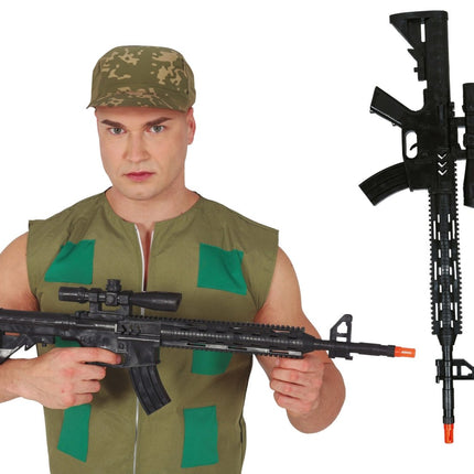 Zwarte Nep Pistool 67cm van Fiestas Guirca koop je bij Partywinkel