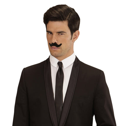 Zwarte Nep Snor 12st van Widmann koop je bij Partywinkel