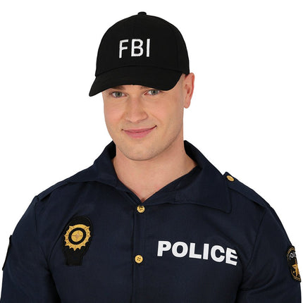 Zwarte Pet Fbi van Fiestas Guirca koop je bij Partywinkel