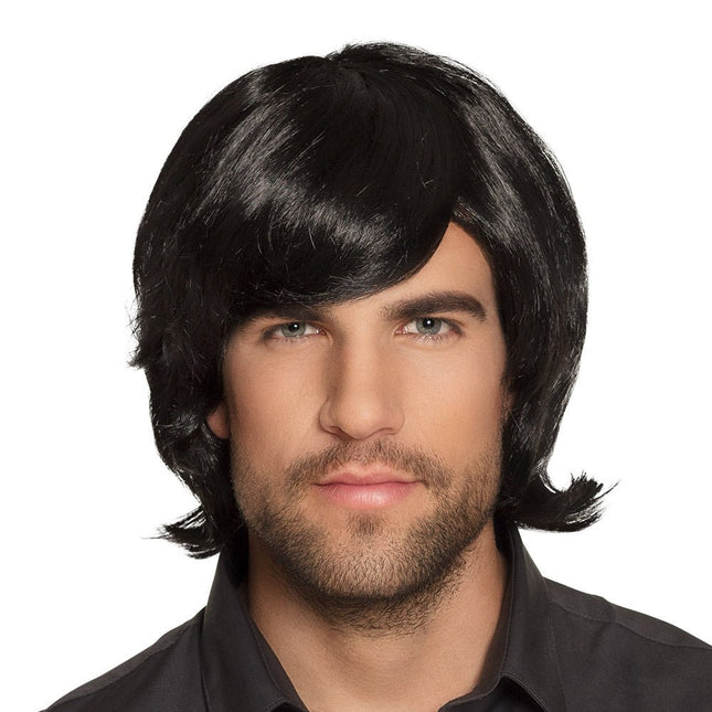 Zwarte Pruik Spike van Boland koop je bij Partywinkel