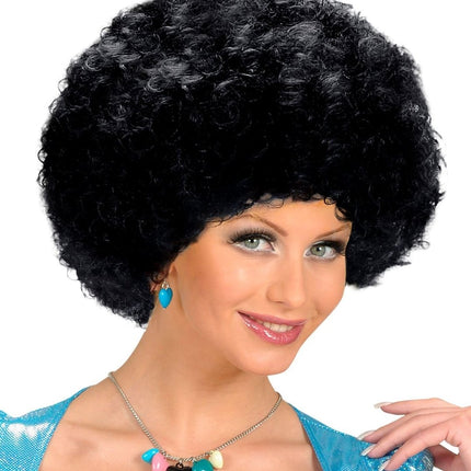 Zwarte Pruik Unisex Afro van Widmann koop je bij Partywinkel