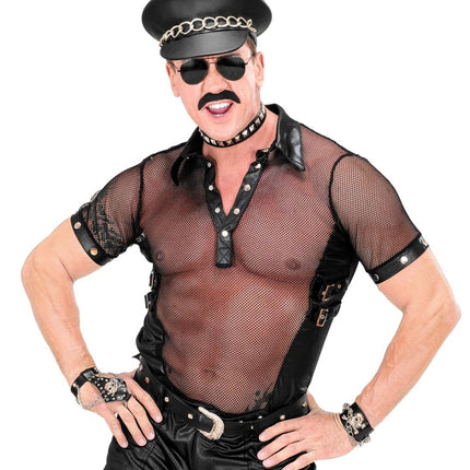 Zwarte Shirt Heren Visnet van Widmann koop je bij Partywinkel