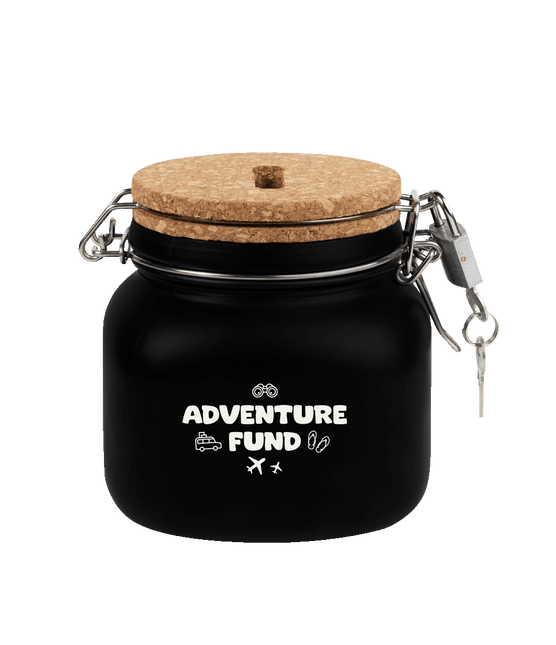 Zwarte Spaarpot Adventure 12,5cm van Paper Dreams koop je bij Partywinkel