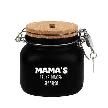 Zwarte Spaarpot Mama 12,5cm van Paper Dreams koop je bij Partywinkel