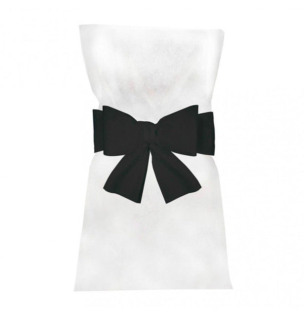 Zwarte Stoel Strik 19cm 6st van CHAKS koop je bij Partywinkel